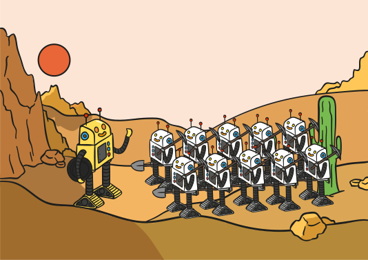 algocrowd style gold mining, morning